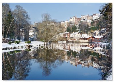 Viaduct Reflections Knaresborough Christmas Card by Charlotte Gale Photography